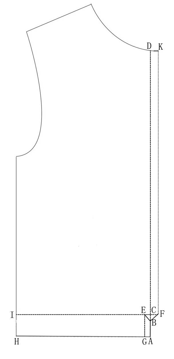 Method for processing garment lower hem corners for mounting zipper