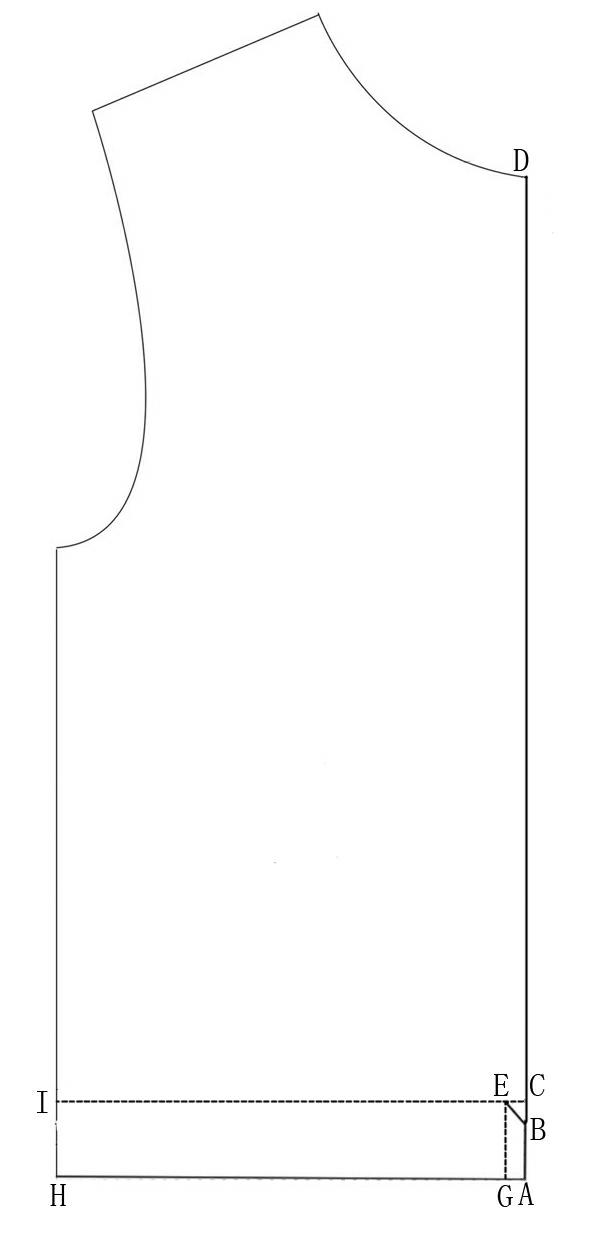 Method for processing garment lower hem corners for mounting zipper