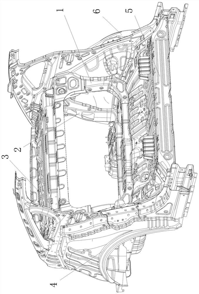 C-ring structure of new energy automobile