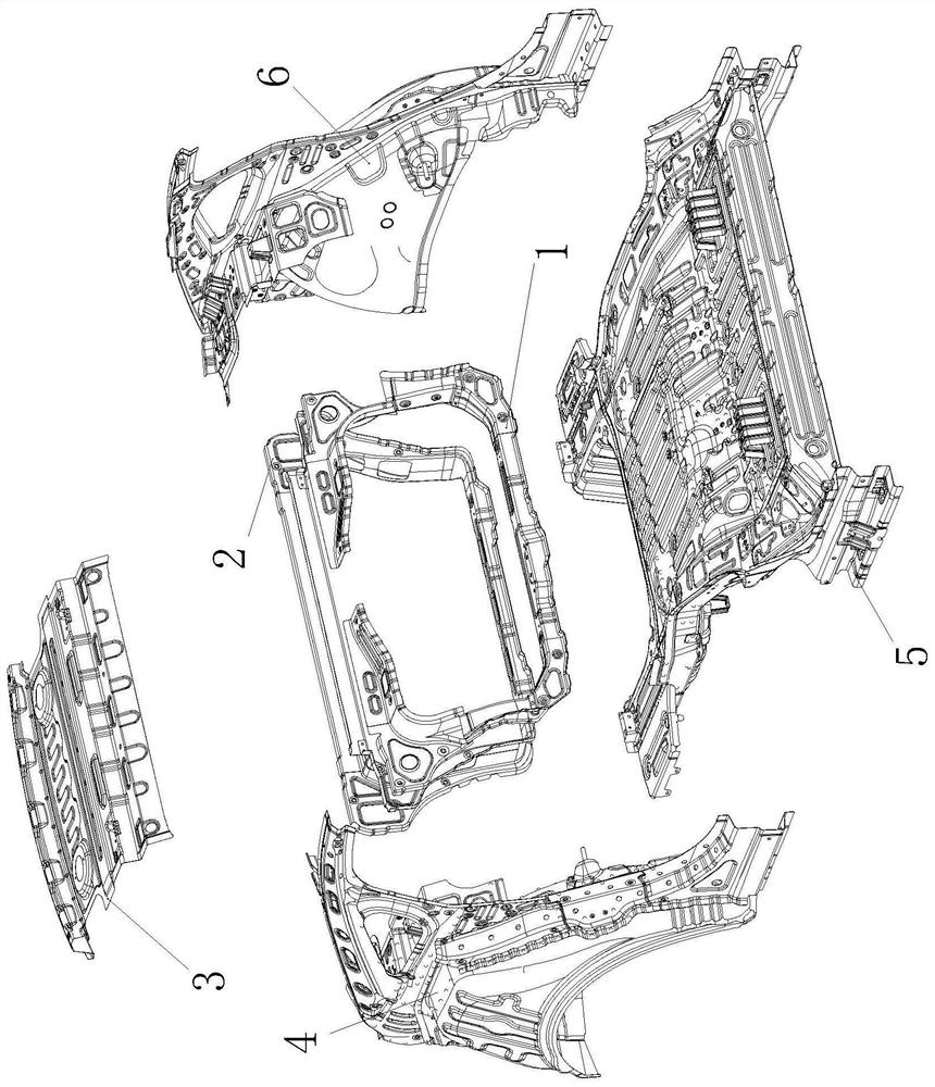 C-ring structure of new energy automobile