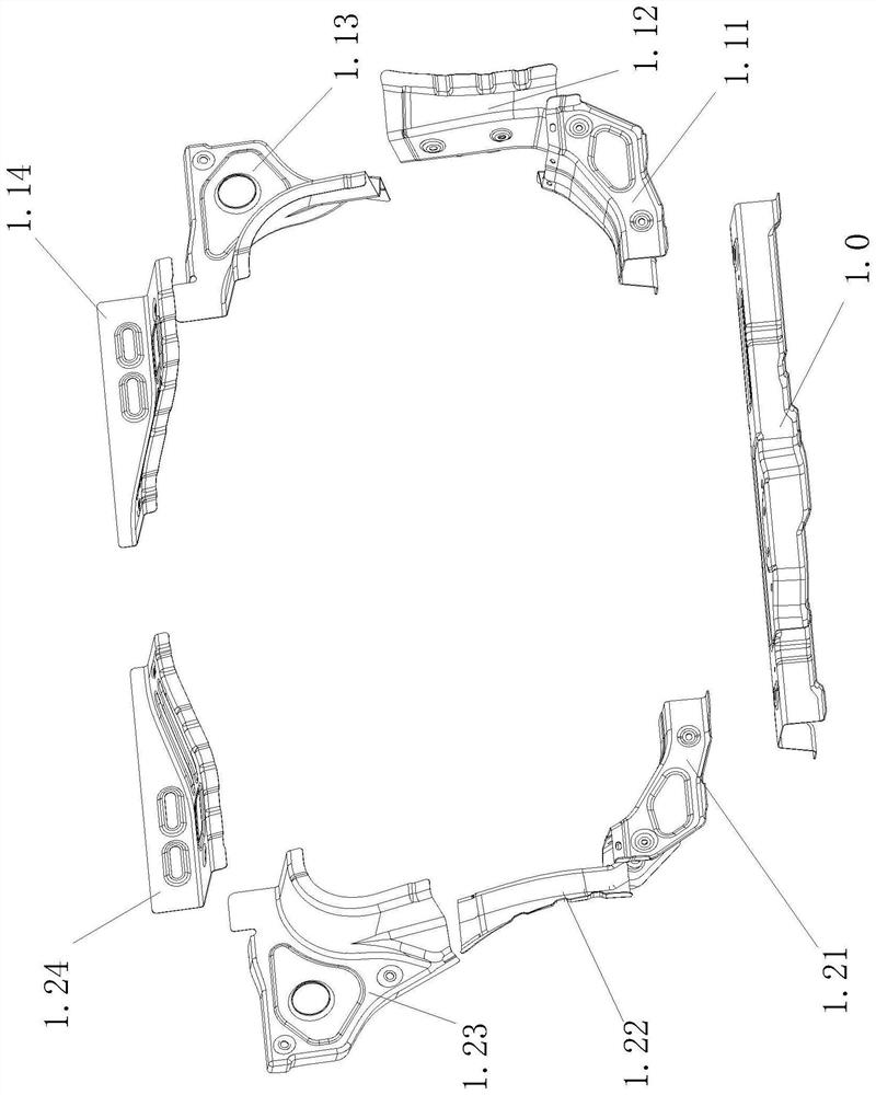 C-ring structure of new energy automobile