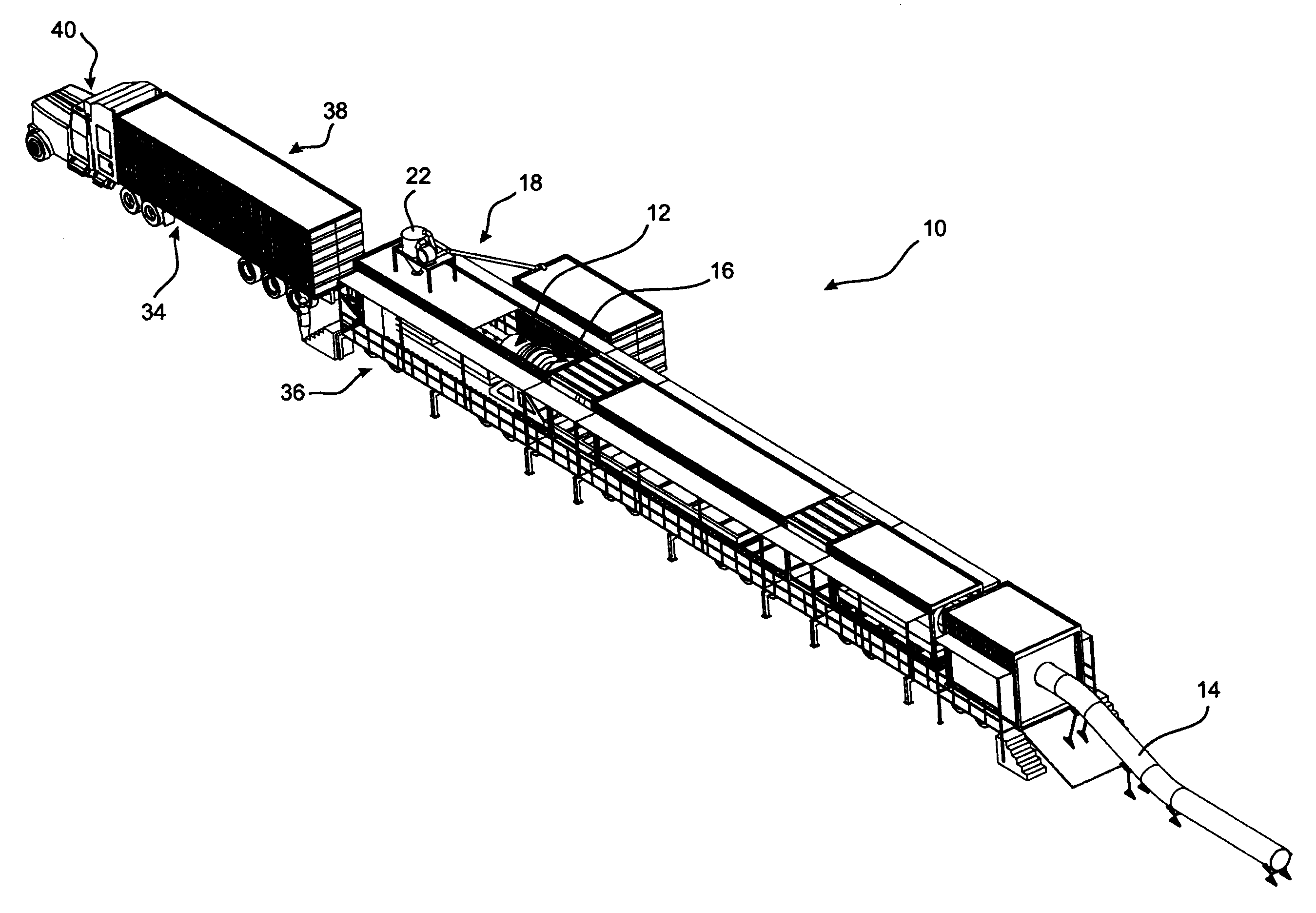 Mobile plastics extrusion plant