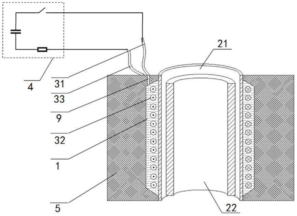 Electro-hydraulic explosion forming device and method