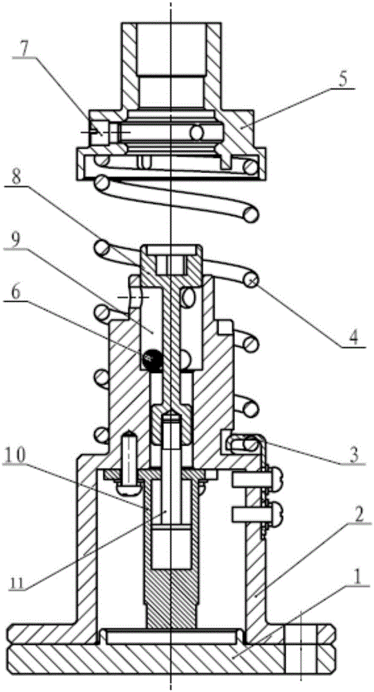 Throwing separating mechanism for civil aircraft