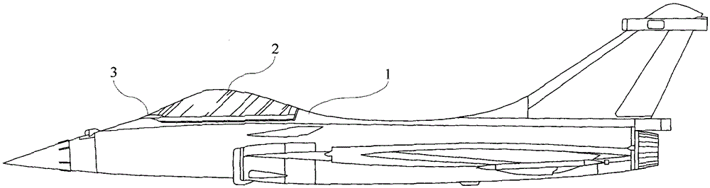 Fastening structure and fastening method of transparent parts of fighter cockpit