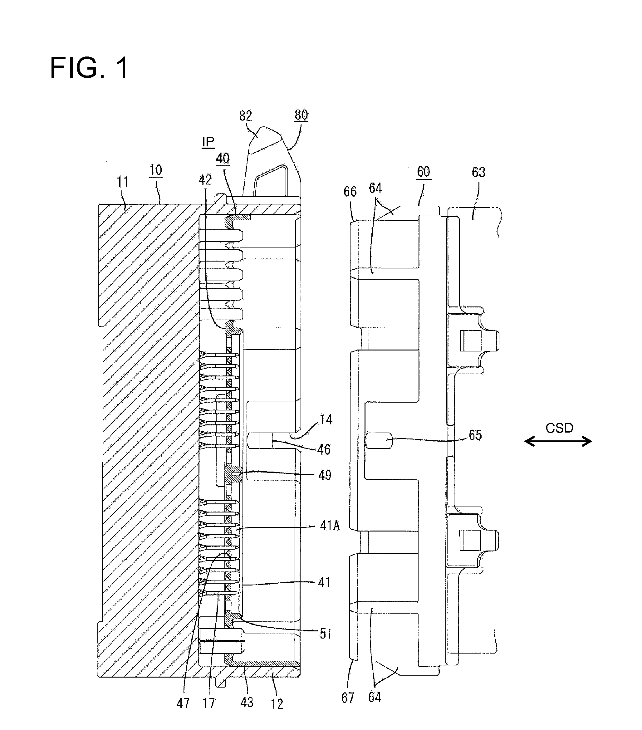 Connector and a connector assembly