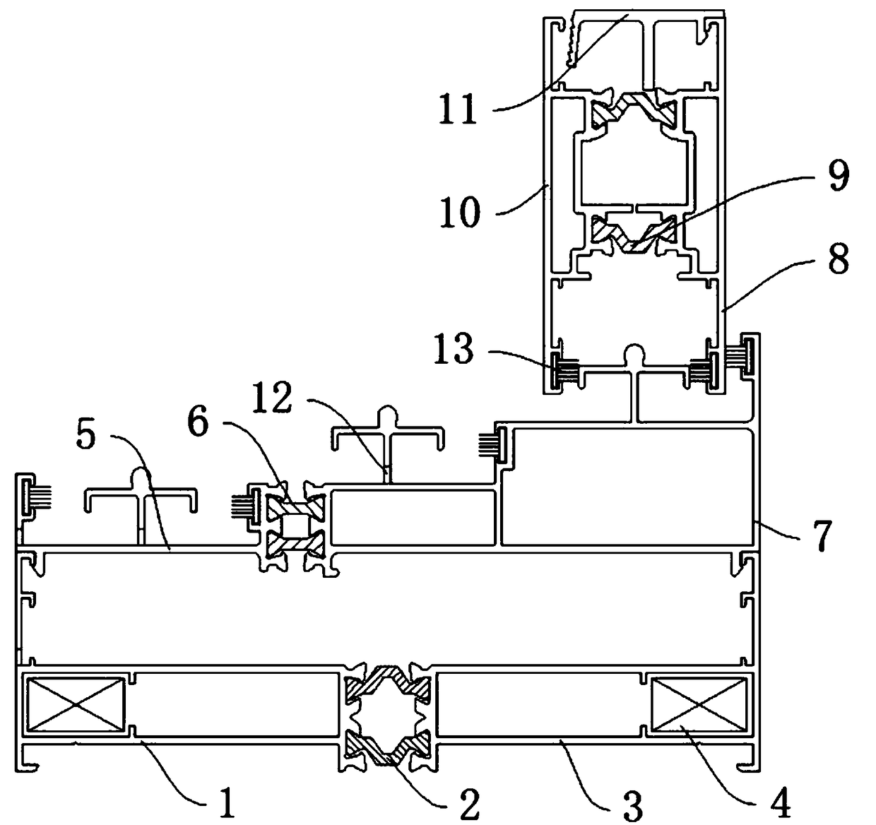 Profile window with excellent sealing performance