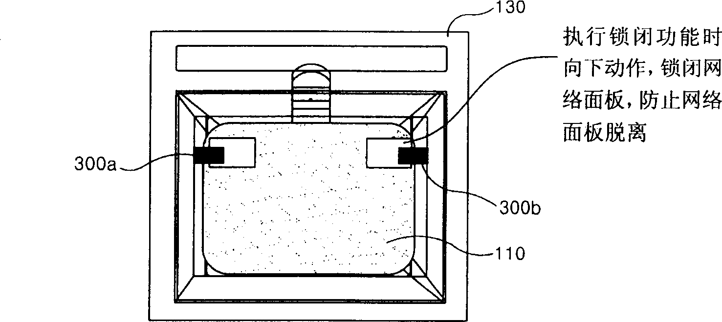 Network panel locking control device for network refrigerator