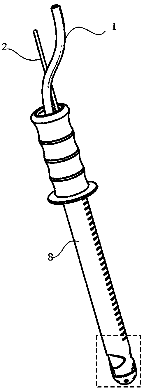 Blockage-preventing fixable uterine cavity irrigation and drainage tube