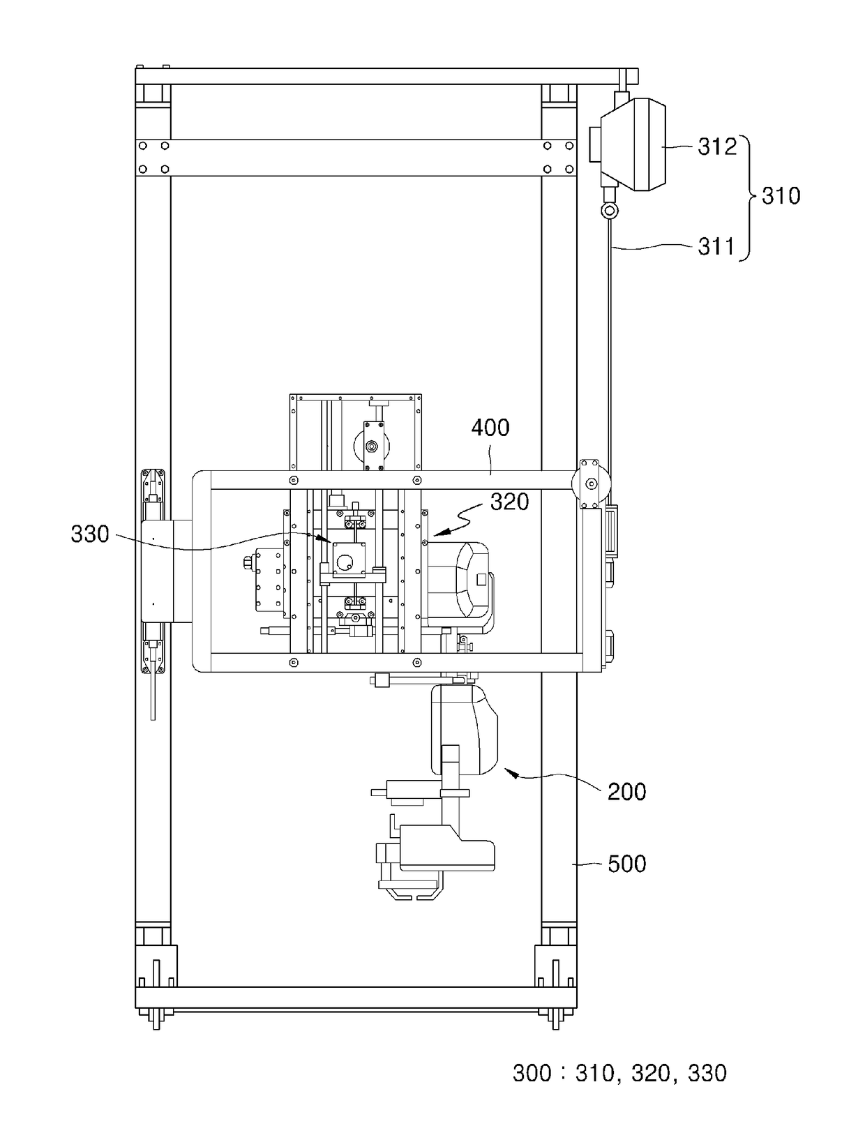 Walking assistance robot load compensation system and walking training apparatus having same