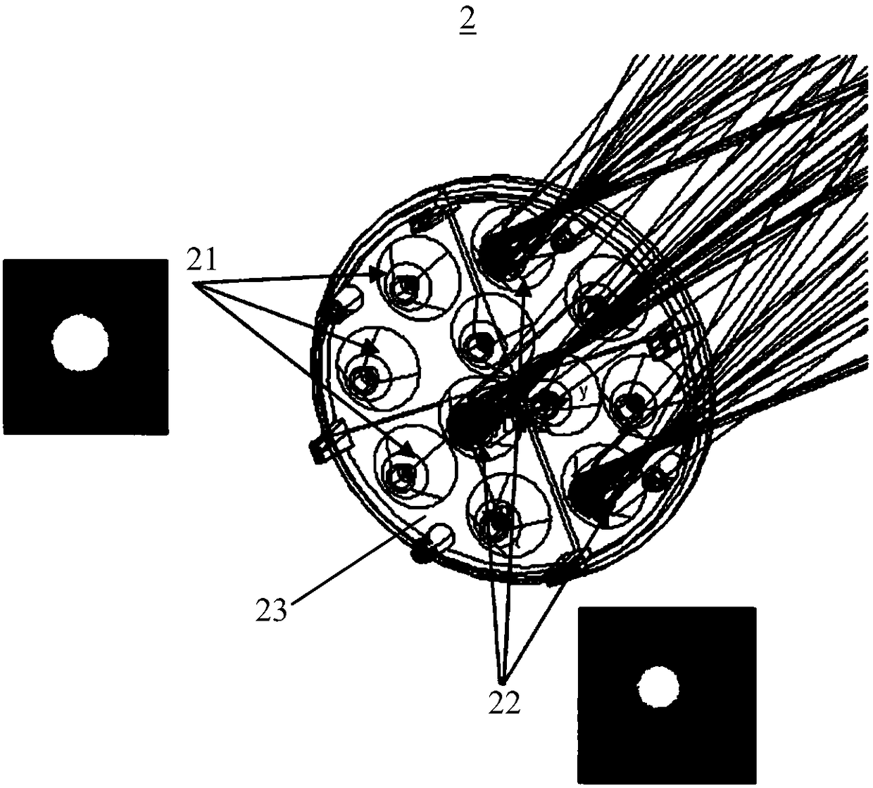 Lens, lens array and lighting device