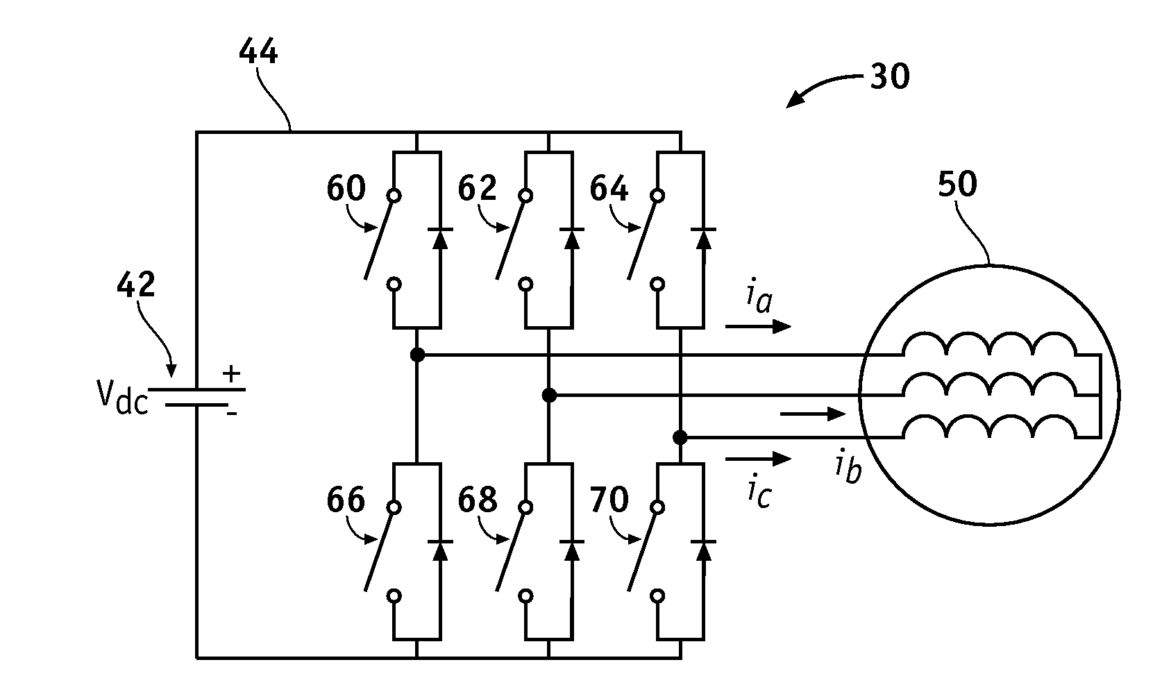 Method and system for controlling a power inverter in electric drives