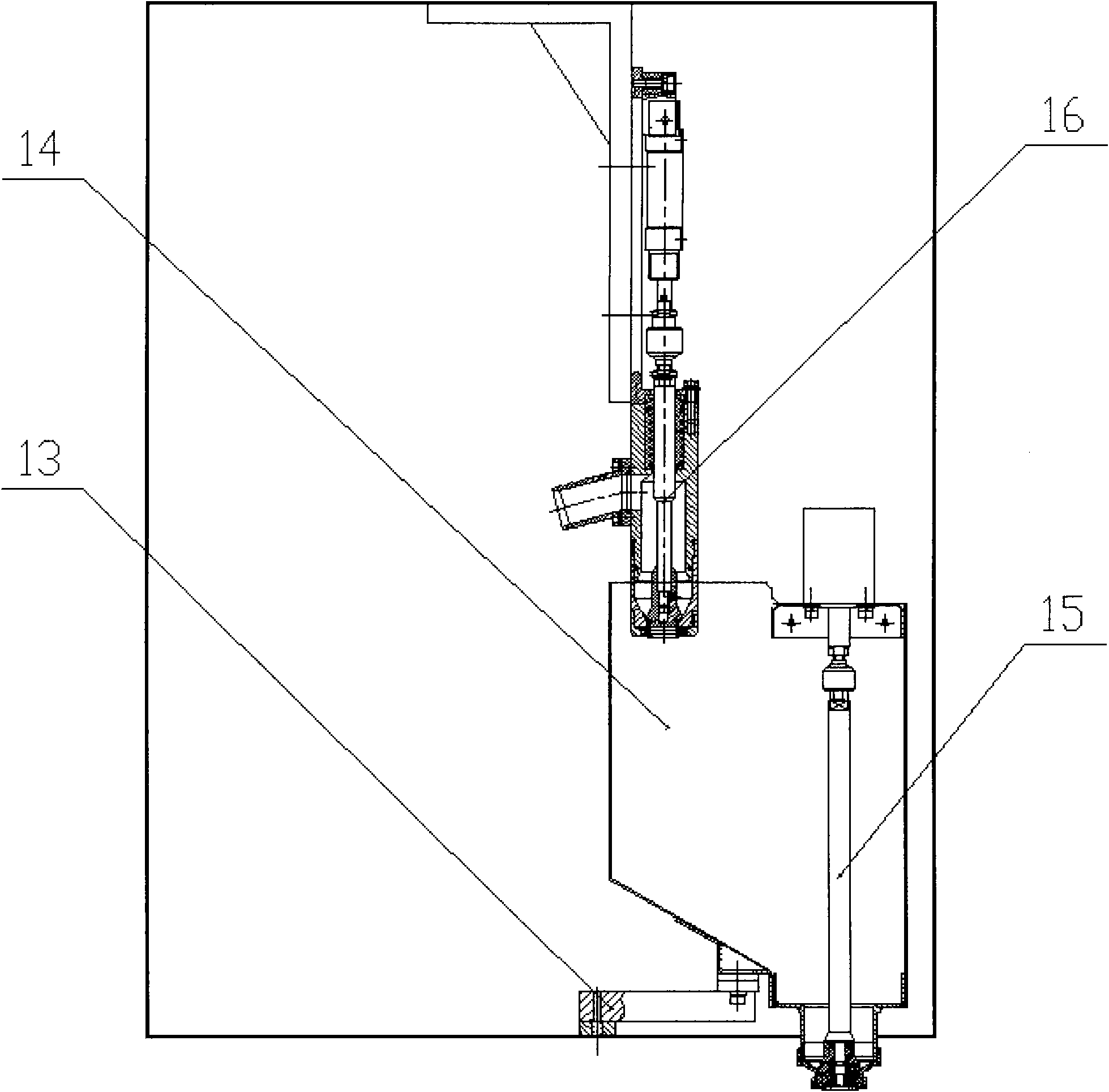 Self-calibration linear displacement type filling machine for liquid