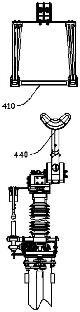 Single-column double-arm vertical telescopic isolating switch closing and opening in-place detection method and device