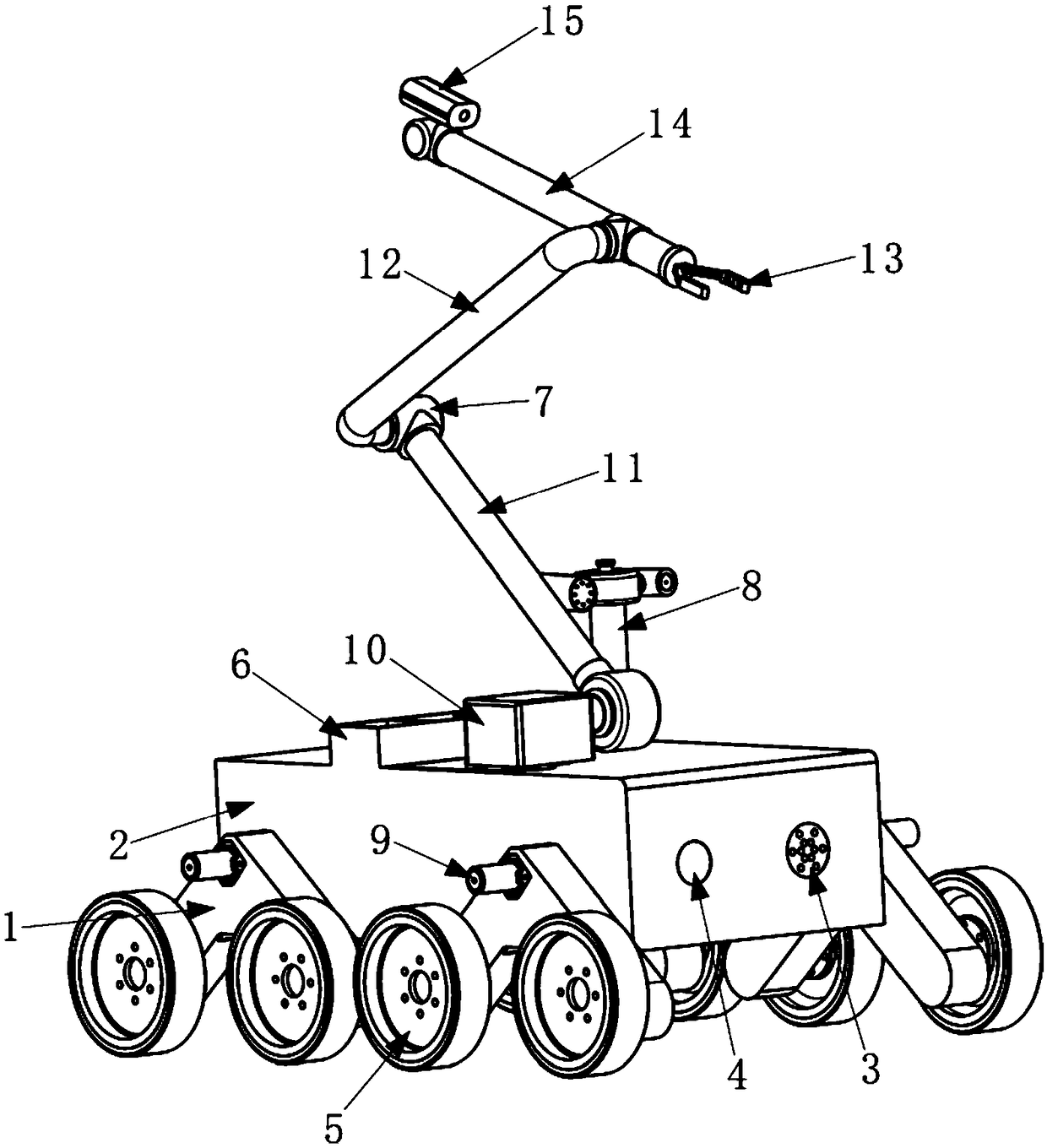 Nuclear radiation environment monitoring and sampling robot