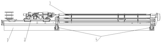 Automatic drill rod replacing device of tunnel anchor rod trolley