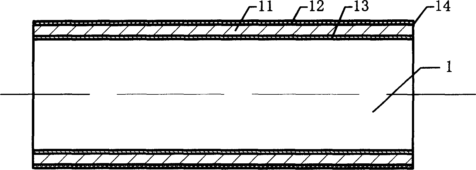 Composite steel pipe with flange and manufacturing method thereof