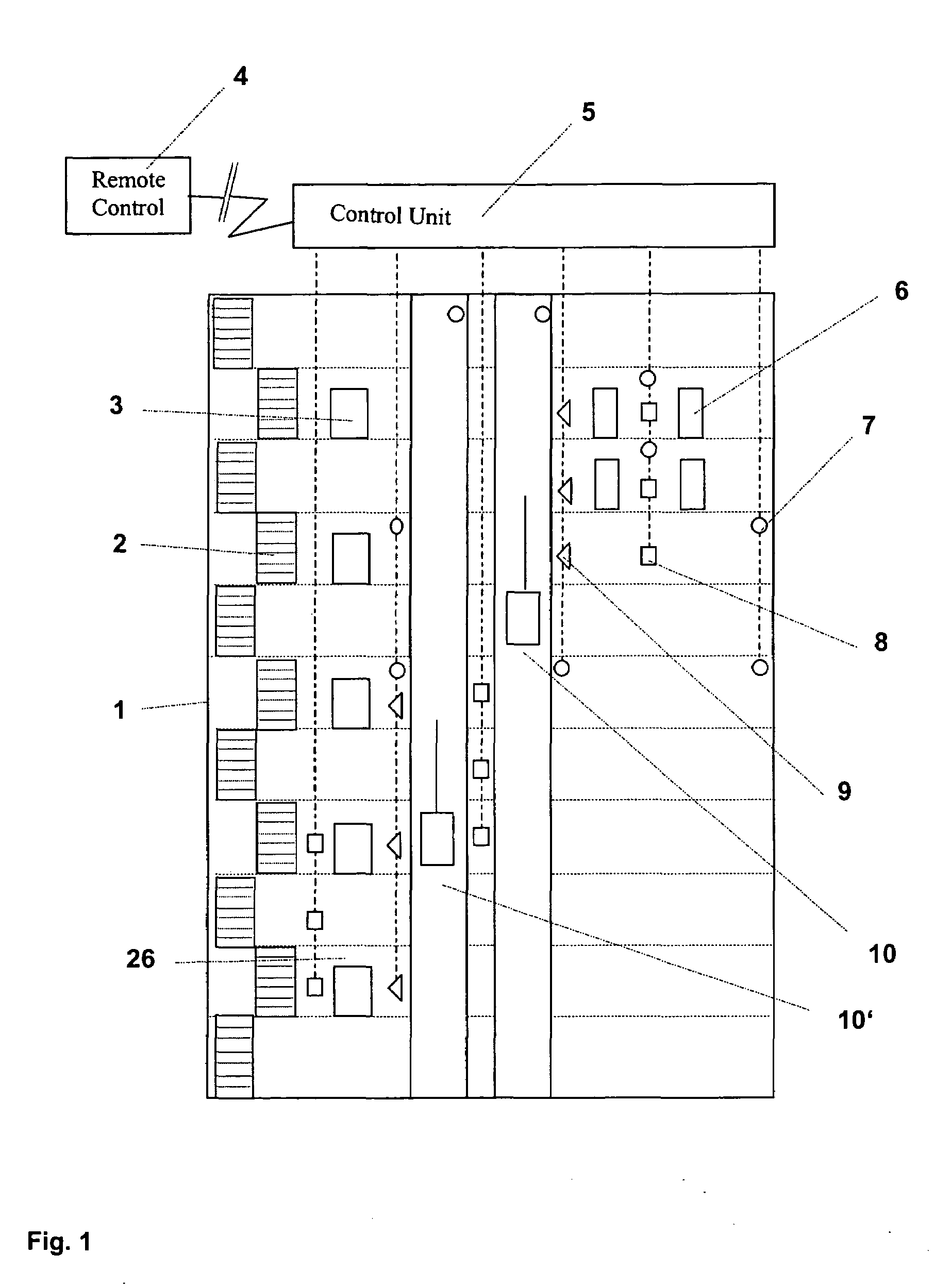 Method and system for emergency evacuation of building occupants and a method for modernization of an existing building with said system