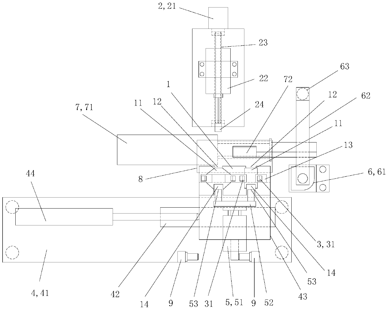 Polishing device for crystal block gluing holes