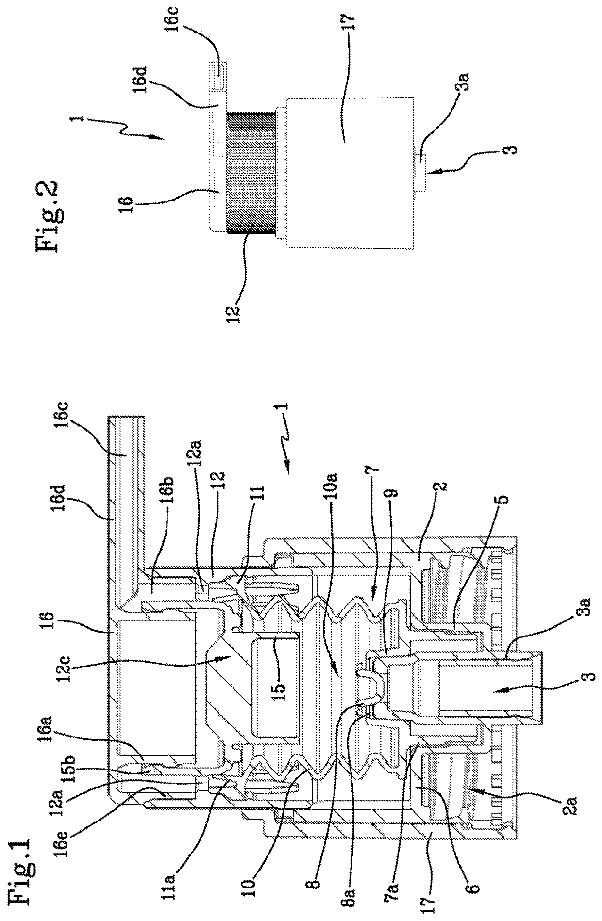 Dispenser for dispensing a fluid