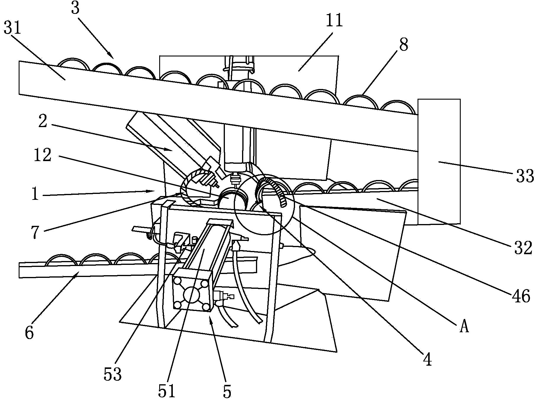 Automatic multihole processing machine for outer bearing rings