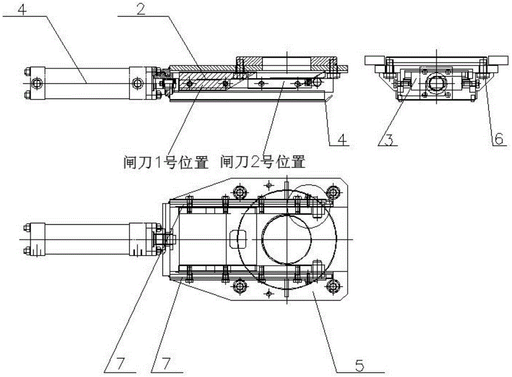 Emergency tripping device for tundish nozzle in round billet conticaster and maintenance method of emergency tripping device