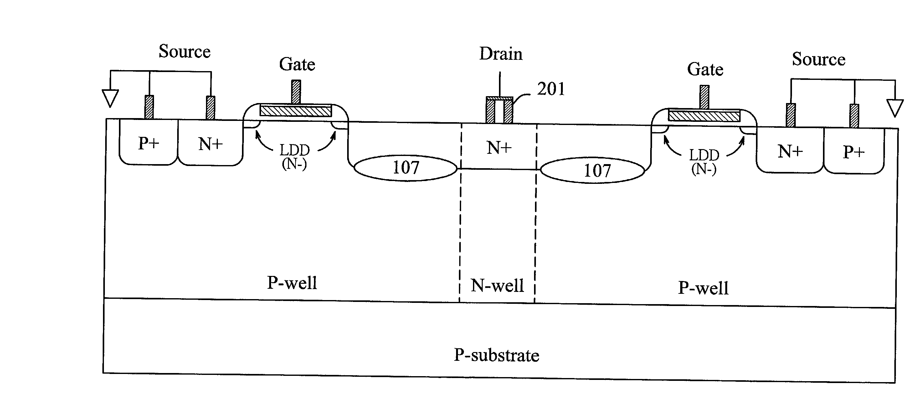 Method for manufacturing semiconductor devices having ESD protection