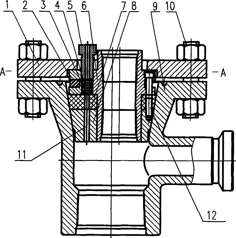 Preset production fluid section plane test method of mechanical mining horizontal well and special shaft mouth test apparatus