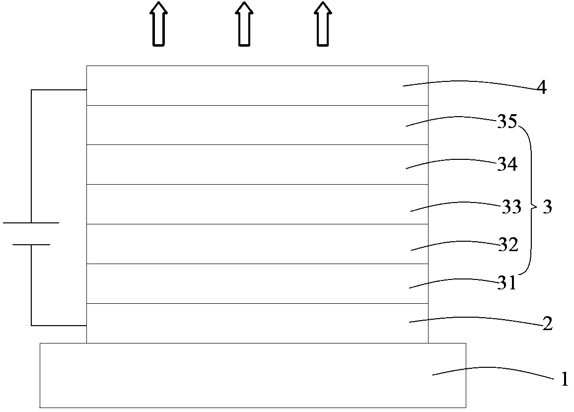 Inverted top emission organic electroluminescence device and preparation method thereof