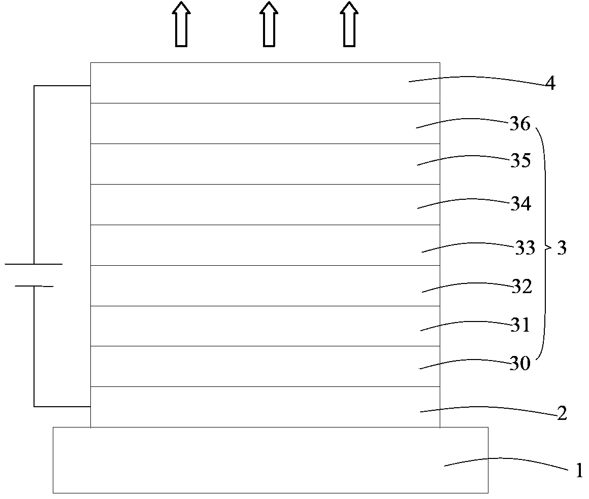 Inverted top emission organic electroluminescence device and preparation method thereof