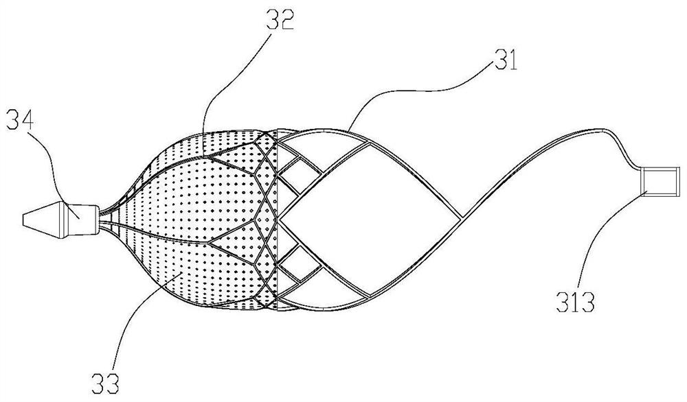 Thrombus removal support, thrombus removal device and thrombus removal system