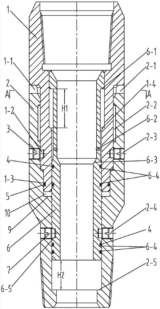 Torque-withstanding type double-acting releasing tool