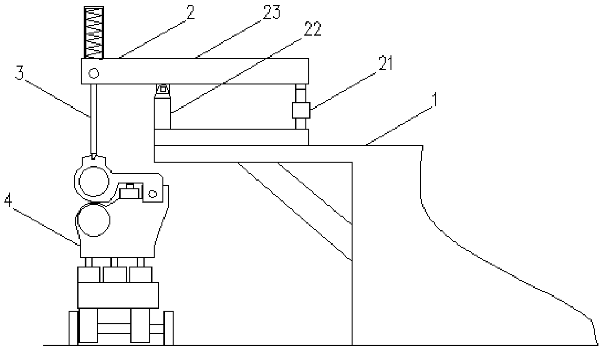 Pressure device of calendaring machine