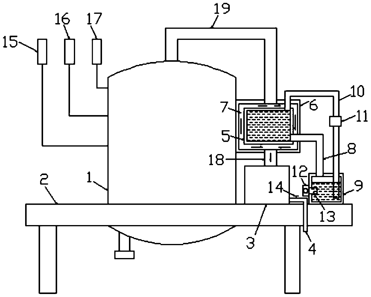 Recovery device for methyl tert-butyl ether