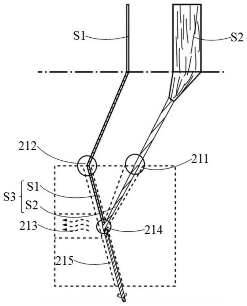 Core spinning device and new-structure core spinning method for full wrapping of macro core