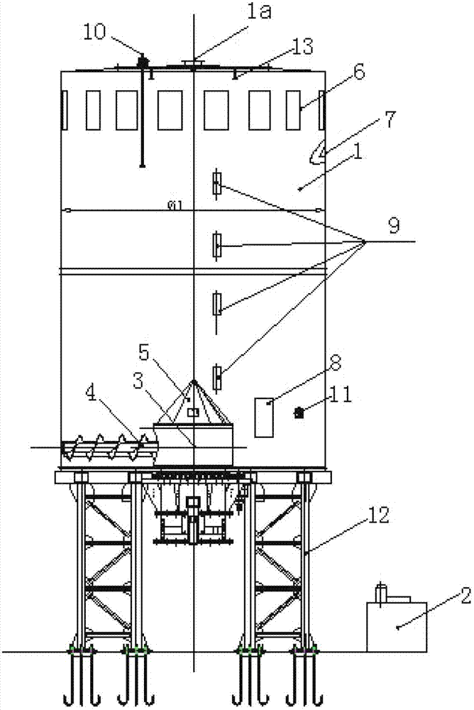 Spiral discharging bin capable of rotating in two directions