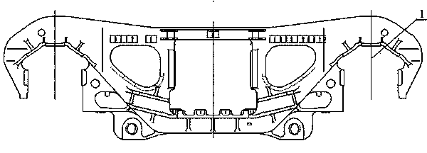 Integral forming process of DZ1 type side frame guide frame of wagon