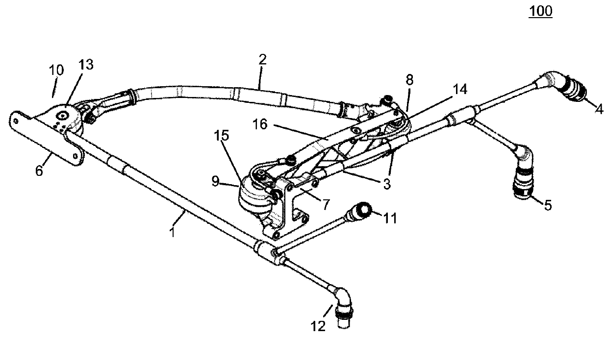 Rocker arm type moving cable mechanism