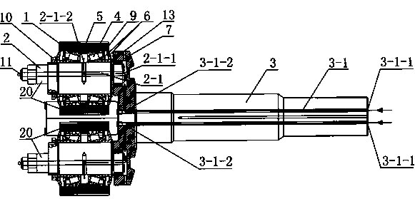 Press roll assembly and spindle combination device of ring die pelletizer with double-direction oil lines