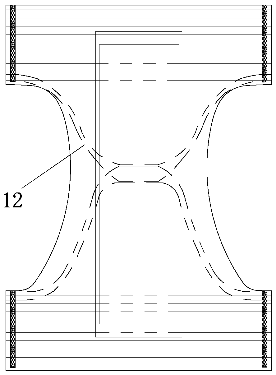 Pant-type paper diaper with a urine leakage prevention function, and preparation process and equipment thereof