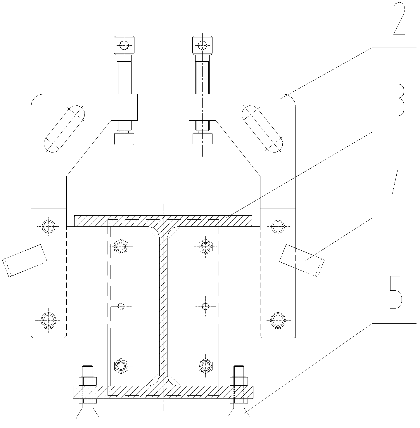 Integral correction device for long and thin beam structure and correction method