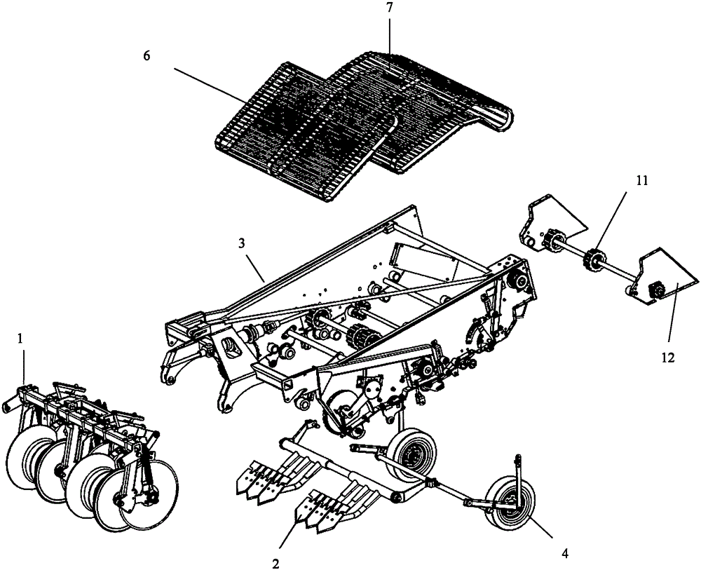 Potato harvester capable of achieving rear spreading