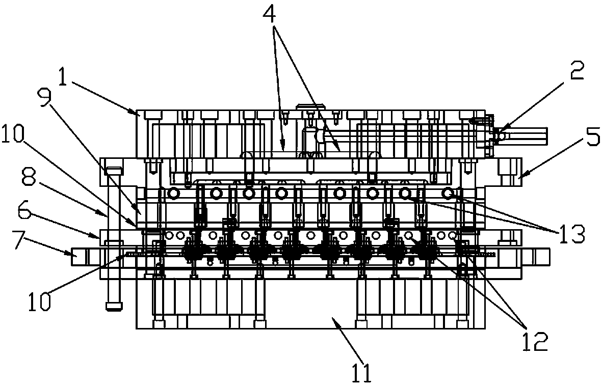 Hydraulic injection mold