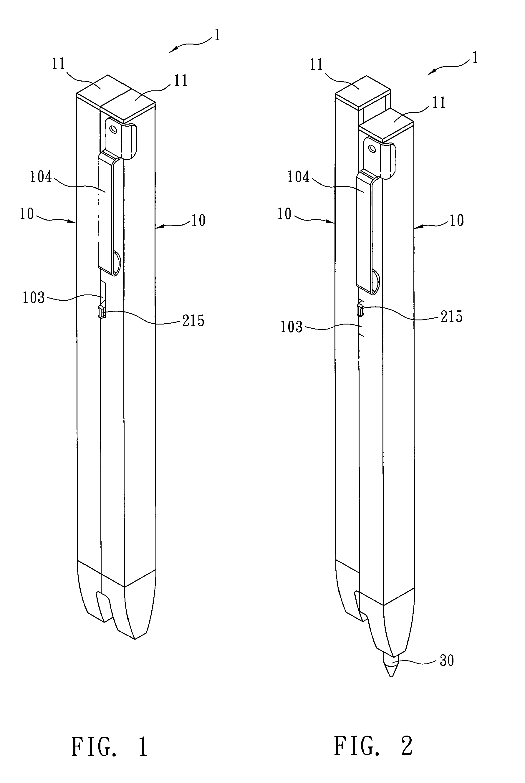 Pen with double pen barrel