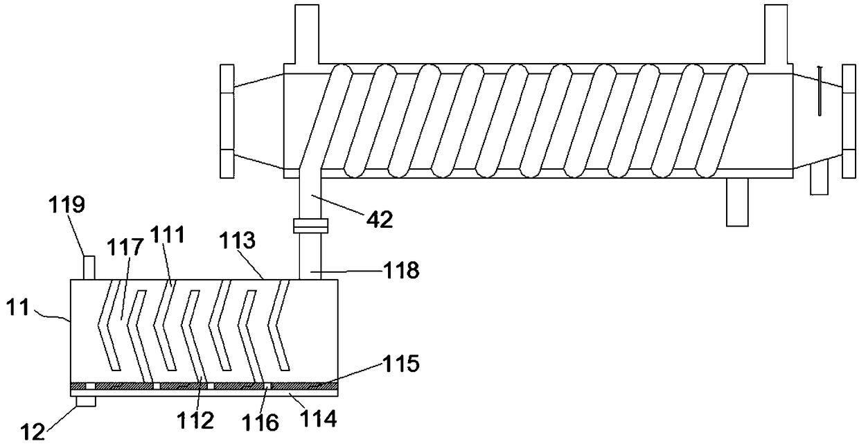 On-line methanol reformer using baffle separation mechanism and engine exhaust gas