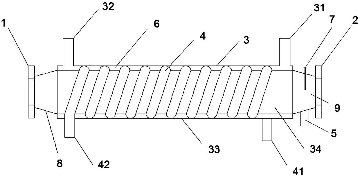 On-line methanol reformer using baffle separation mechanism and engine exhaust gas