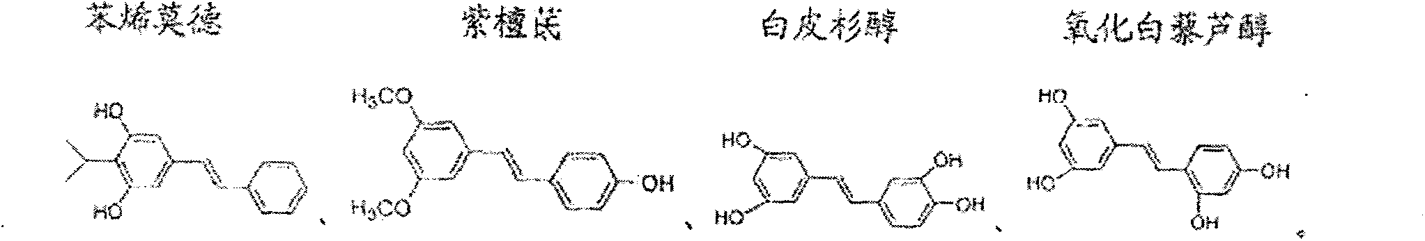 Method for synthesizing stilbenoids by hydrochloric acid heterogeneous chlorination