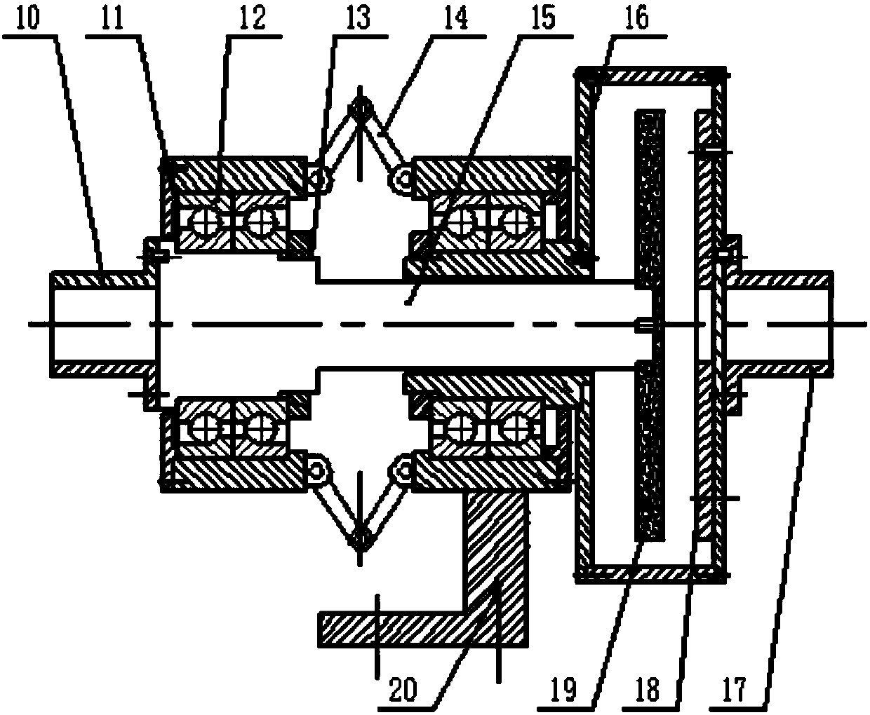 An adjustable hip joint testing machine loading system