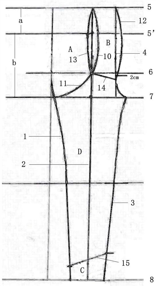 Pregnant woman type warm-keeping trousers and tailoring and manufacturing method thereof