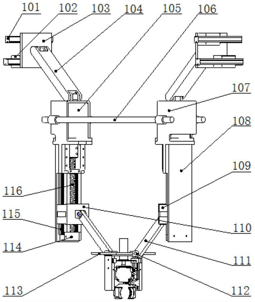 Material grabbing, lifting and translation device for truss truck